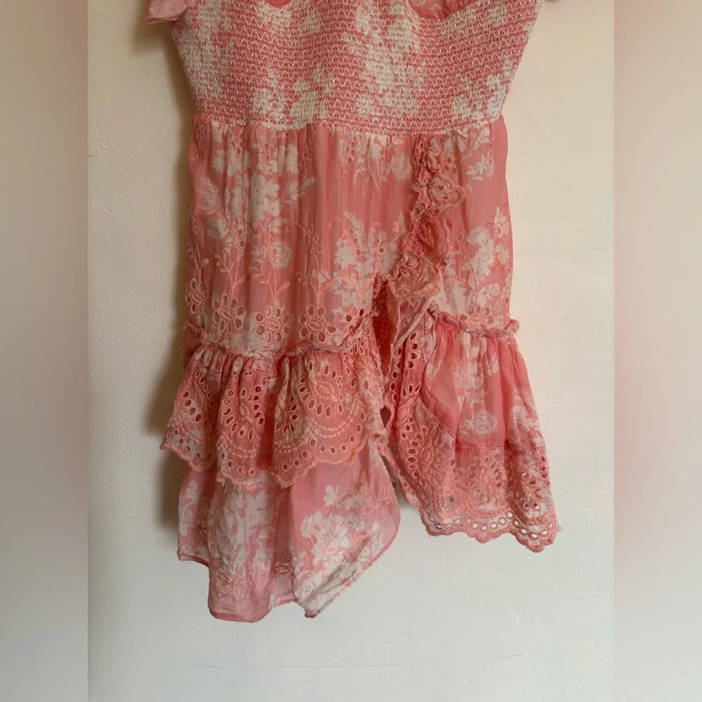 Love Shack Fancy Olani Mini Coral Romance Dress Size Small - Picture 6 of 10